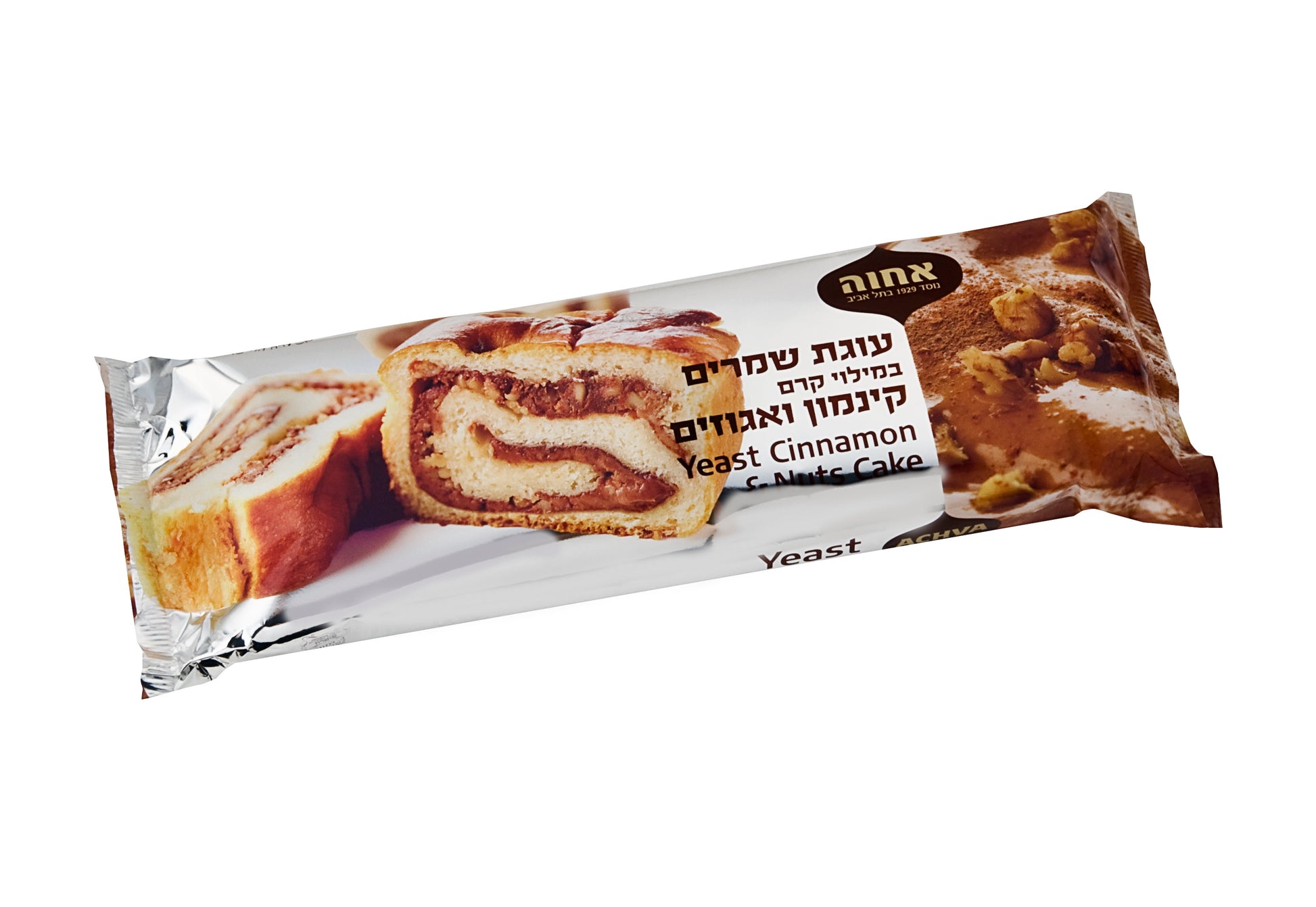 אחוה עוגת שמרים עם קינמון ואגוזים – 400 גרם - יחידה