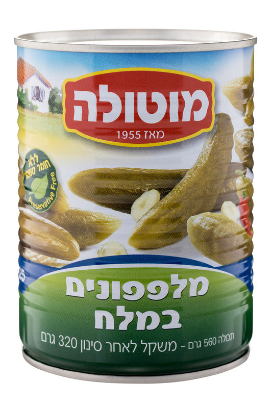 מוטולה מלפפון 18/25 במלח – 600 גרם × 12 יחידות (מארז)