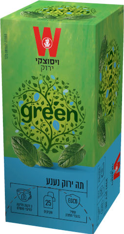 תה ויסוצקי ירוק נענע ( גרין תה ) קרטון 12 יחידה