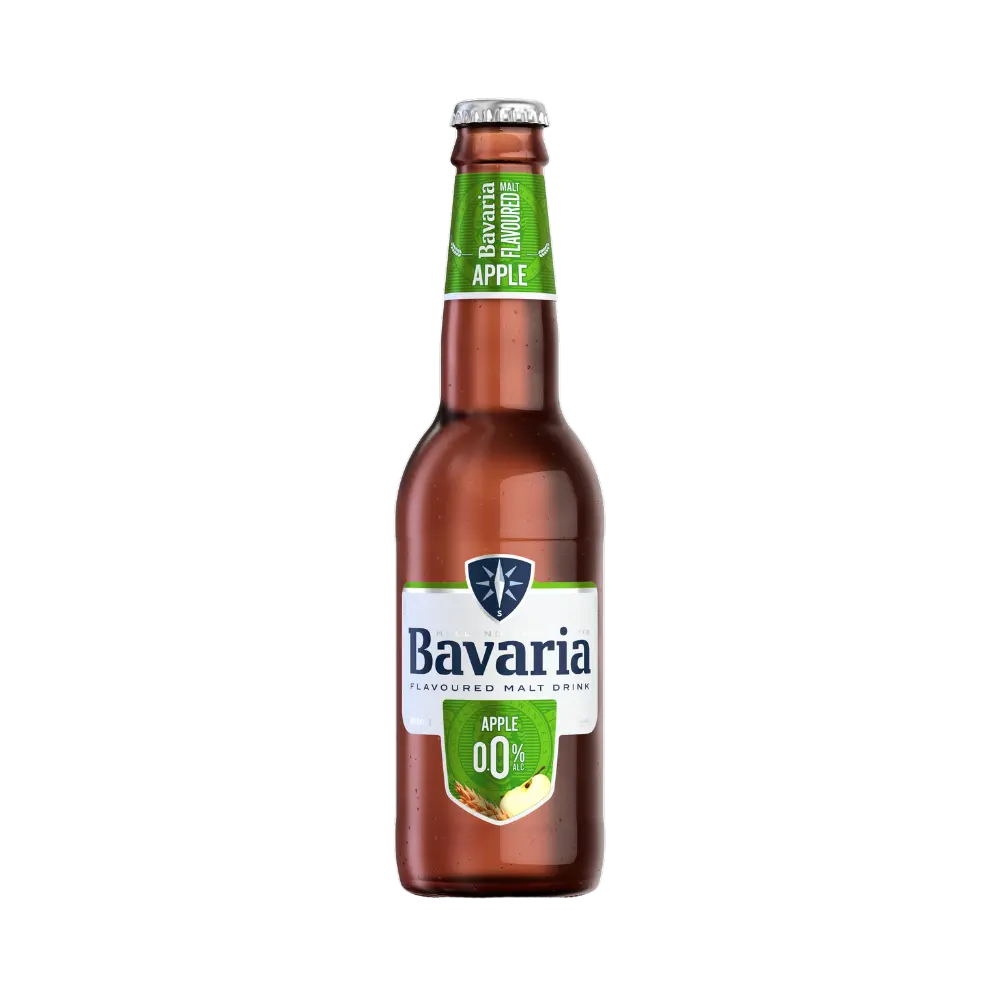 בואריה (Bavaria)בירה טעם תפוחים ללא אלכוהול - 330 מ"ל × 24 יחידות ( מארז )