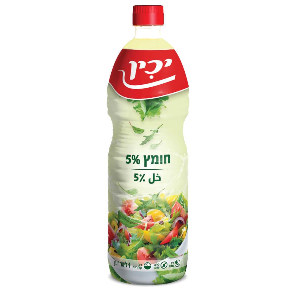 יכין חומץ טבעי – 1 ליטר × 12 יחידות (מארז)