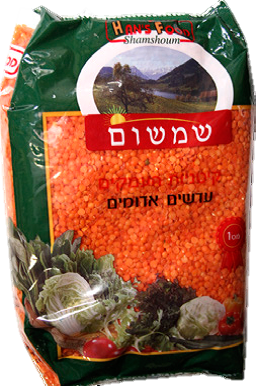 קיטניות העמקים עדשים אדומים מבריק 800 גרם * 12 יחידות (מארז)