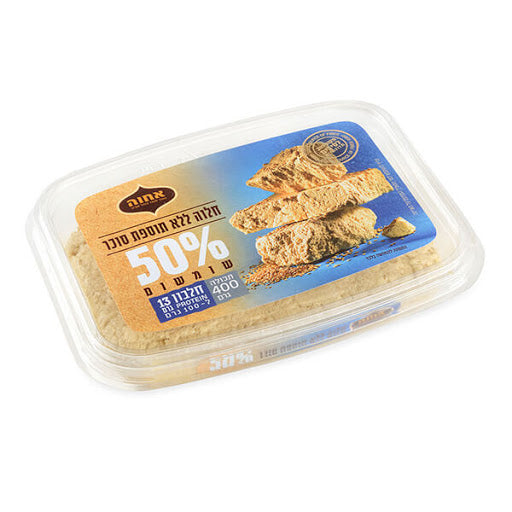 חלבה אחוה ללא סוכר – 400 גרם × 12 יחידות (מארז)