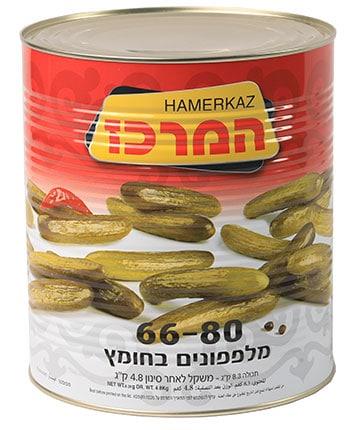 המרכז מלפפונים 66/80 בחומץ -9 ליטר * 1 יחידה