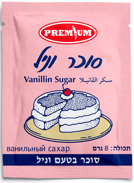 סוכר וניל פרימיום – 10 גרם × 50 יחידות (מארז)