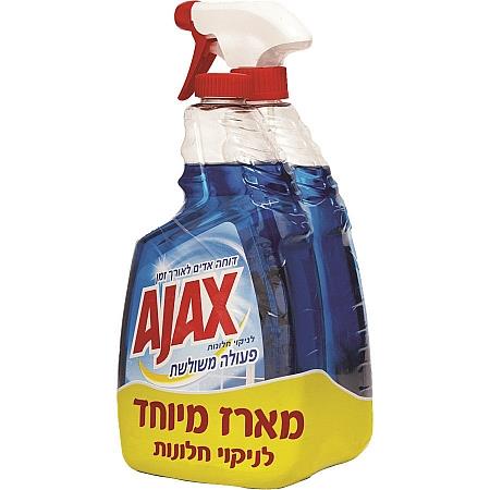 אגקס נוזל לניקוי חלונותכחולזוג750 מ"ל